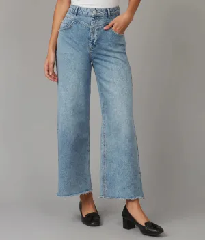 Milan High Rise Wide Leg Jeans - Jaded Blue